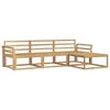 vidaXL Outdoor Sofa Set 4 pcs White Solid Acacia Wood