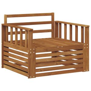 vidaXL 2 Piece Sofa with Armrests Solid Acacia Wood Natural