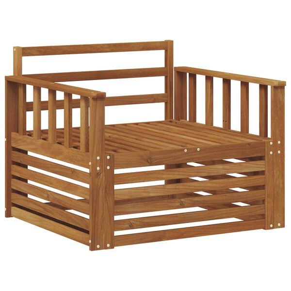 vidaXL 2 Piece Sofa with Armrests Solid Acacia Wood Natural