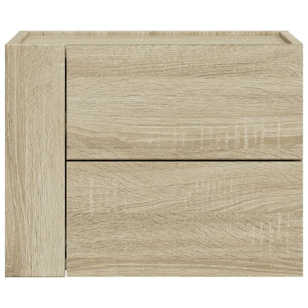 vidaXL Wall-mounted Bedside Cabinet Sonoma Oak 45x30x35 cm