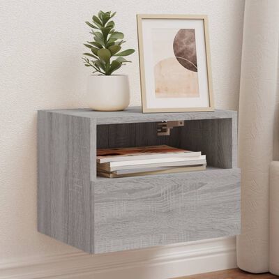 vidaXL TV Wall Cabinet Grey Sonoma 40x30x30 cm Engineered Wood