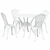 vidaXL Garden Dining Set 5 pcs White Aluminium