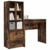 vidaXL Desk with Drawer 2 pcs Smoked Oak