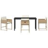 vidaXL Garden Dining Set 5 pcs Beige Poly Rattan