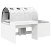 vidaXL Kids'High Bed Frame with Desk White Engineered Wood