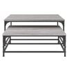 vidaXL Nesting Coffee Tables 2 pcs Grey Sonoma Engineered Wood