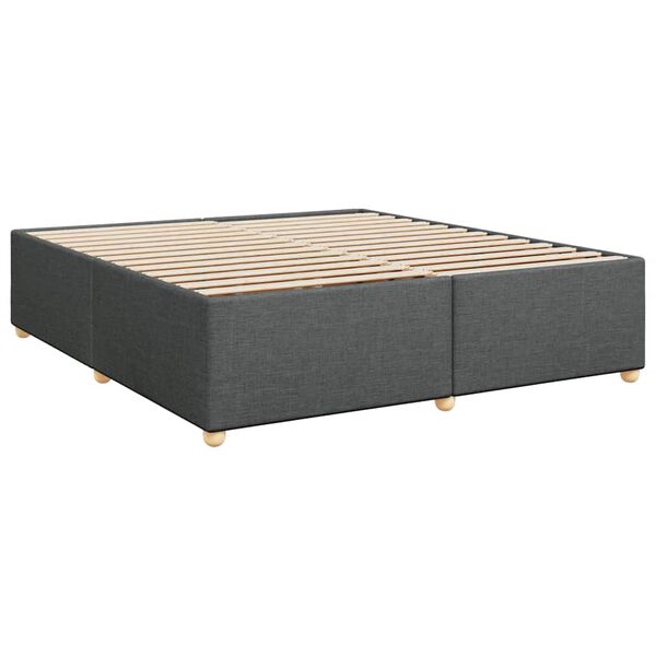 vidaXL Bed Frame without Mattress Dark Grey Super King Fabric