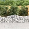 vidaXL Arched Gabion Baskets 18 pcs 200x30x60/80 cm Galvanised Iron