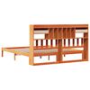 vidaXL Bookcase Bed without Mattress Wax Brown 200x200 cm Solid Wood Pine