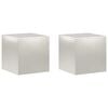 vidaXL Plant Stand 2 pcs Silver 40 x 40 x 40 cm Steel