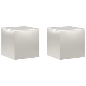 vidaXL Plant Stand 2 pcs Silver 40 x 40 x 40 cm Steel