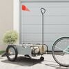 vidaXL Bike Trailer Grey and Black Oxford Fabric and Iron