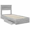 vidaXL Storage Bed Grey Sonoma 100 x 200 cm Engineered Wood