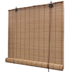 vidaXL Brown Bamboo Roller Blinds 100 x 160 cm