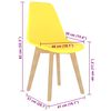 vidaXL Dining Chairs 2 pcs Yellow Plastic
