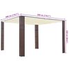 vidaXL Gazebo with Roof Poly Rattan 300x300x220 cm Brown and Cream