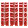 vidaXL Glass Jam Jars with Red Lid 48 pcs 230 ml