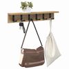 vidaXL Wall-Mounted Coat Rack Artisan Oak 60 x 10.5 x 10.5 cm