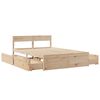 vidaXL Bed Frame without Mattress 135x190 cm Double Solid Wood Pine
