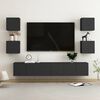 vidaXL 7 Piece TV Cabinet Set Black Engineered Wood