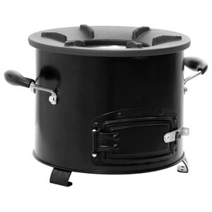vidaXL Camping Wood Stove Black 36x26x22,5 cm Metal