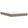 vidaXL Box Spring Bed with Mattress Cappuccino 160x200 cm Faux Leather