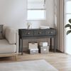 vidaXL Console Table Grey 114x40x75 cm Solid Wood Pine