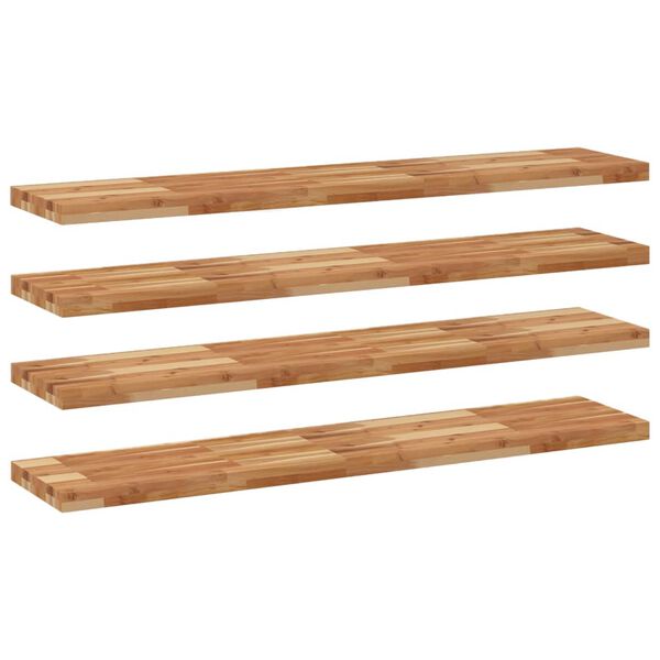 vidaXL Floating Shelves 4 pcs 160x30x4 cm Oil Finished Solid Wood Acacia