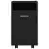 vidaXL Side Cabinet with Wheels Black 33x38x60 cm Engineered Wood