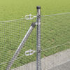 vidaXL Fence Post Silver 10 x 0.4 m (12 x 12 mm mesh) Steel