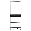 vidaXL Book Cabinet 60x35x180 cm Rough Mango Wood & Iron