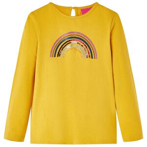 vidaXL Kids'T-shirt with Long Sleeves Ochre 116