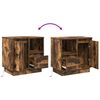 vidaXL Bedside Cabinet with Drawer 2 pcs Smoked Oak 50 x 34.5 x 50 cm