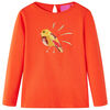 vidaXL Kids' T-shirt with Long Sleeves Dark Orange 116