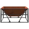 vidaXL Fire Pit Brown 80 x 80 x 40 cm Weathering Steel