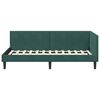 vidaXL Corner Bed Frame Dark Green 90 cm x 190 cm Velvet