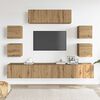 vidaXL 7 Piece TV Cabinet Set Wall-mounted Artisan Oak Engineered Wood