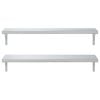 vidaXL Wall Shelves 2 pcs 100x30 cm Silver Stainless Steel