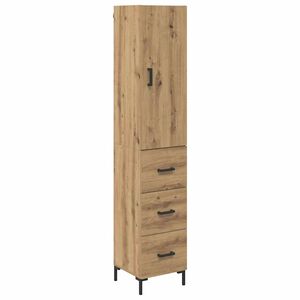 vidaXL Highboard Artisan Oak 69.5 x 34 x 180 cm Engineered Wood