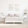 vidaXL Bed Frame No Mattress White 140x200 cm Engineered Wood
