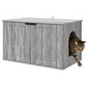 vidaXL Cat House Grey Sonoma 85 x 55 x 50.5 cm Engineered Wood