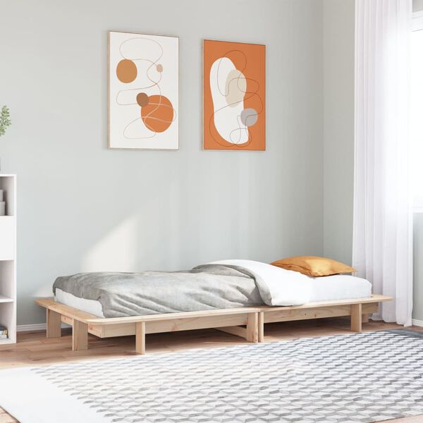 vidaXL Bed Frame without Mattress 100x200 cm Solid Wood Pine