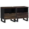 vidaXL Bedside Cabinet 2 pcs Walnut 40 x 33 x 46 cm Engineered Wood