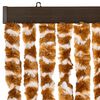 vidaXL Fly Curtain Ochre and White 90x200 cm Chenille
