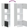 vidaXL Oven Cabinets 2 pcs Lucca Black Engineered Wood