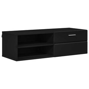 vidaXL Wooden Cabinet 100.5 x 39 x 30 cm Black Engineered Wood