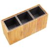 vidaXL Garden Raised Bed with 3 Pots Solid Acacia Wood