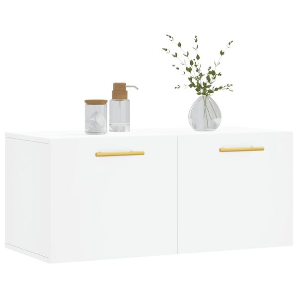 vidaXL Wall Cabinet White 80x36.5x35 cm Engineered Wood