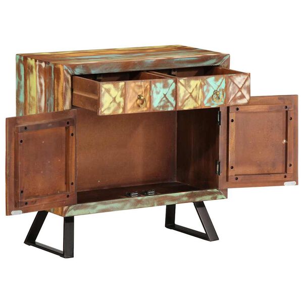 vidaXL Drawer Cabinet Multicolour 70x35x70 cm Solid Wood Reclaimed