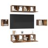 vidaXL TV Cabinet Set Wall-mounted 6 pcs Old Wood Engineered Wood